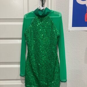 Balera Emerald Sequin Kids Dress